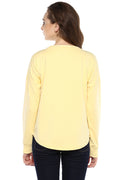 Yellow Solid Round Neck Top(Winter)