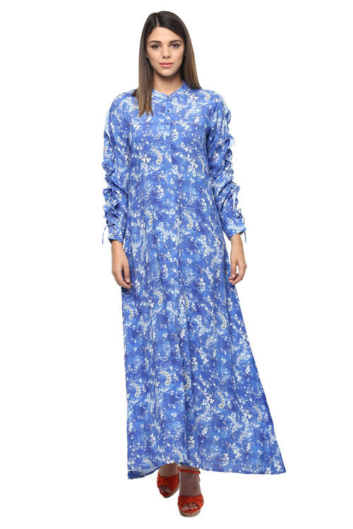 Royal Blue  A-Line Dress - MODA ELEMENTI