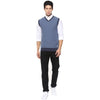 Axmann V Neck Self Designed Sleeveless Sweater - MODA ELEMENTI