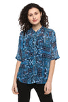 Deep Lake Printed Casual Shirt