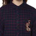 Checkered Full Sleeve Embroidered Winter Shirt - MODA ELEMENTI