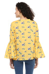 Front Tie Bell Sleeve Casual Top - MODA ELEMENTI