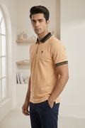 Mens Half Zip Polo T-Shirt