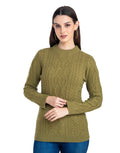 Moda Elementi Knitted sweaters pullover styles Olive