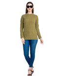 Moda Elementi Knitted sweaters pullover styles Olive