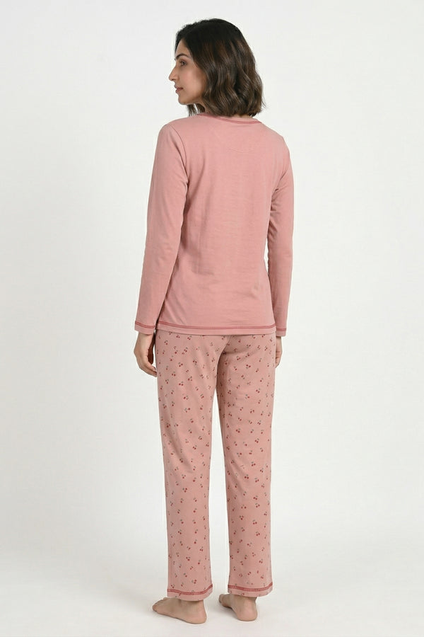 Cherry Bliss Comfort Night Suit Set