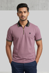 Mens Half Zip Polo T-Shirt
