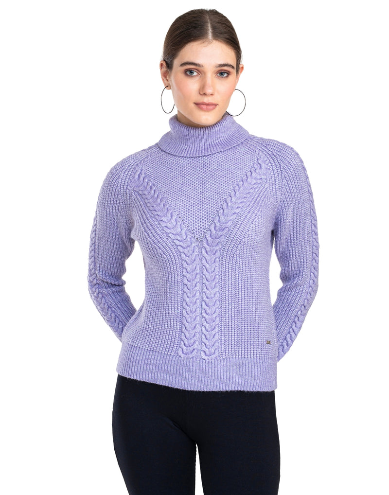 Moda Elementi Knitted sweaters pullover styles Mouve