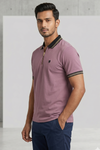 Mens Half Zip Polo T-Shirt