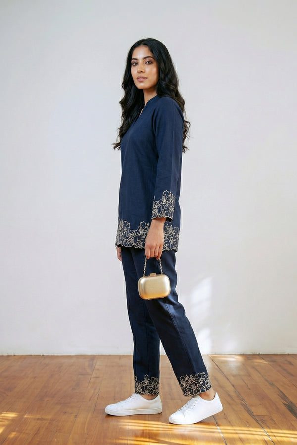 Women Luxe Embroidered Co-ord Set