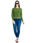 Moda Elementi Knitted sweaters pullover styles Forest Green