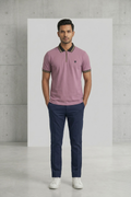 Mens Half Zip Polo T-Shirt