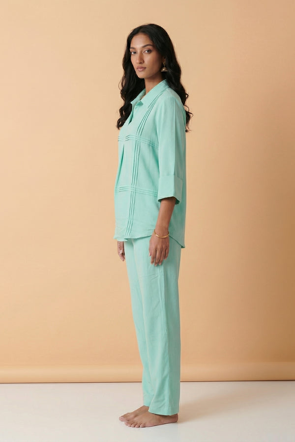Mint Ease Panelled Co-ord Set