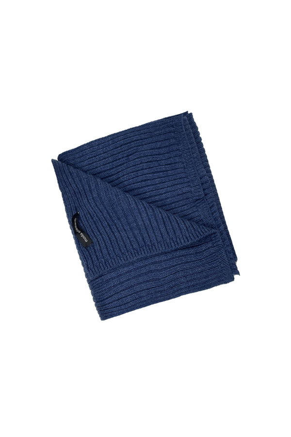 Moda Elementi Cozy & Chic Classic Blue Woolen Unisex Scarf & Stole