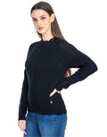 Moda Elementi Knitted sweaters pullover styles Black