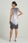 Silver Mist Ombre Layered Shift Dress