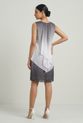 Silver Mist Ombre Layered Shift Dress