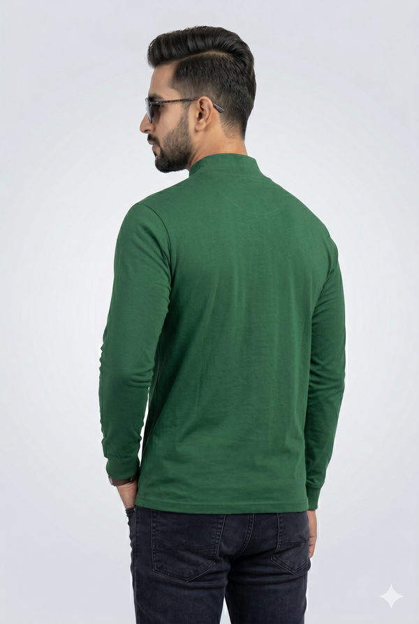 Men's High Neck Full Sleeve T-Shirt