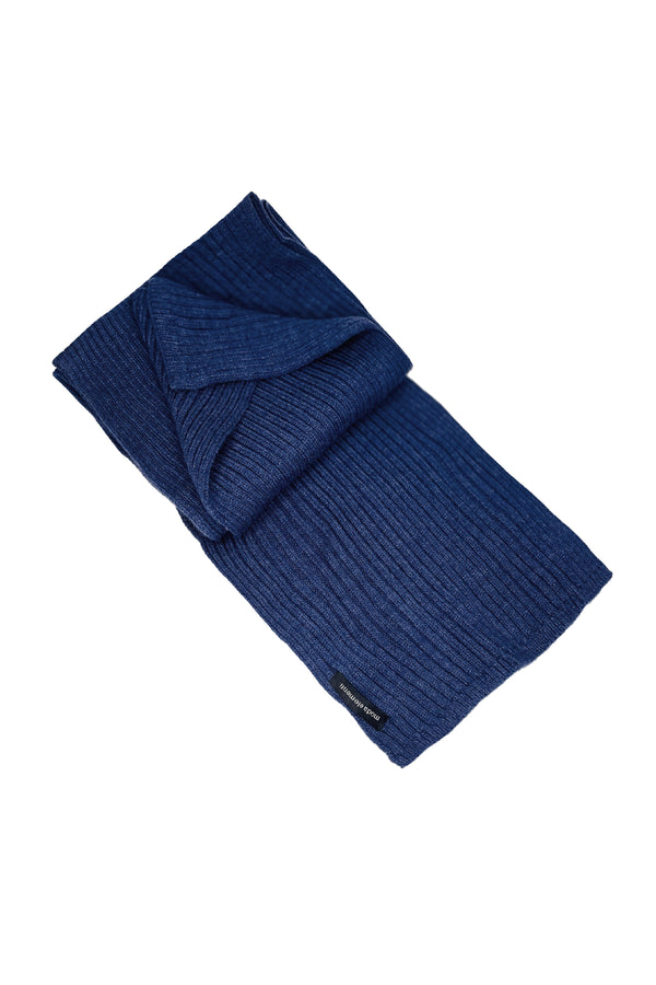 Moda Elementi Cozy & Chic Classic Blue Woolen Unisex Scarf & Stole