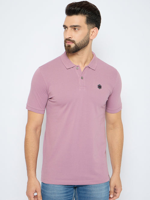 Men's Classic Elderberry Color Polo T-Shirt