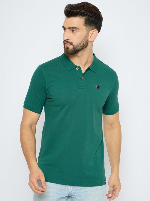 Men's Classic Galapagos Green Color Polo T-Shirt