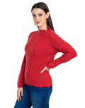 Moda Elementi Knitted sweaters pullover styles Red