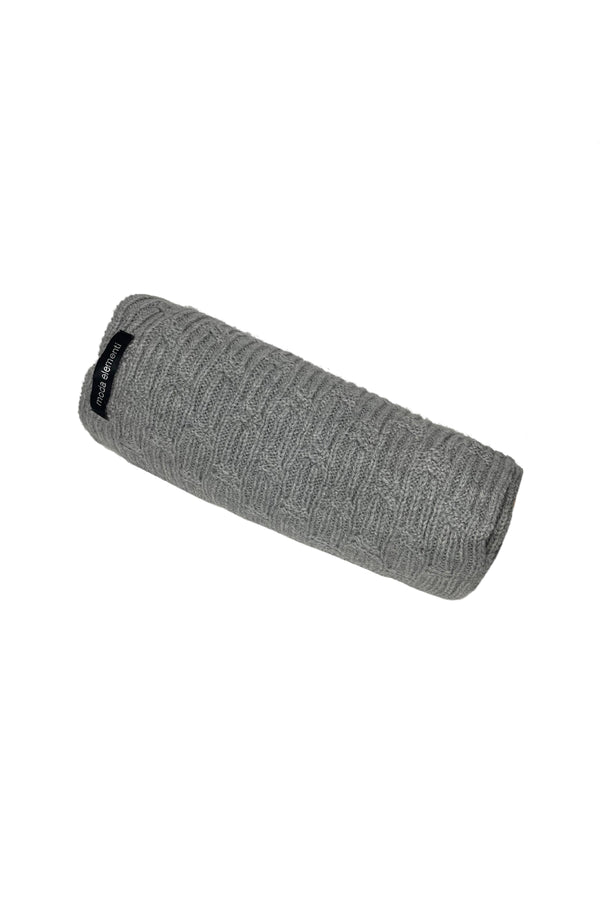 Moda Elementi Cozy & Chic Classic Grey Melange Woolen Unisex Scarf & Stole