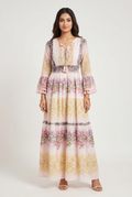 Blush Floral Tiered Maxi Dress