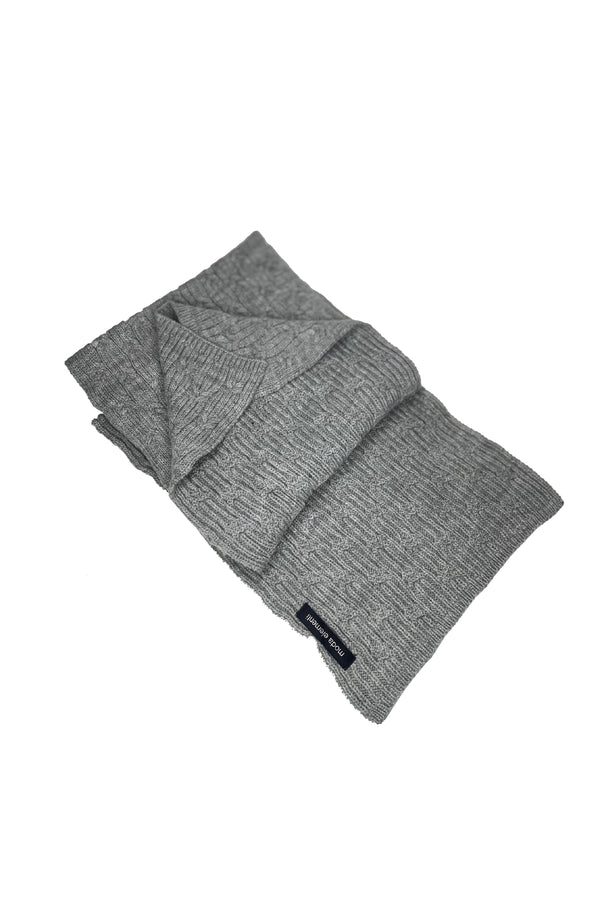 Moda Elementi Cozy & Chic Classic Grey Melange Woolen Unisex Scarf & Stole