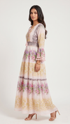 Blush Floral Tiered Maxi Dress