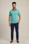 Mens Half Zip Polo T-Shirt