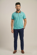 Mens Half Zip Polo T-Shirt