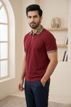 Mens Half Zip Polo T-Shirt