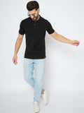Axmann Men's Classic Black Polo T-Shirt with Chest Pocket