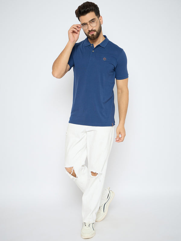 Men's Classic Teal Color Polo T-Shirt