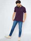 Men's Classic Plum Perfect Color Polo T-Shirt