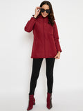 Moda Elementi Maroon Smart Jacket for Women