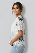 Women Lace Overlay Designer Top