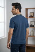 Mens Half Zip Polo T-Shirt