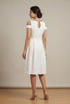 Ivory Grace Embossed Fit & Flare Dress