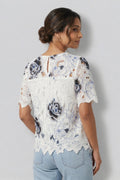 Women Lace Overlay Designer Top