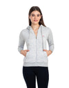 Moda ElementiWomen’s Grey Melange Hooded Sweatshirt