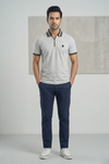 Mens Half Zip Polo T-Shirt