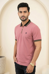 Mens Half Zip Polo T-Shirt