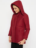 Moda Elementi Maroon Smart Jacket for Women