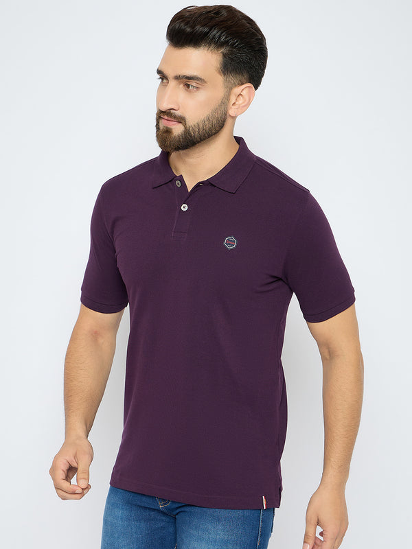 Men's Classic Plum Perfect Color Polo T-Shirt