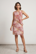 Blush Blossom Layered Shift Dress