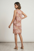 Blush Blossom Layered Shift Dress