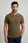 Mens Half Zip Polo T-Shirt
