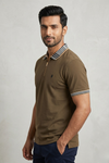 Mens Half Zip Polo T-Shirt